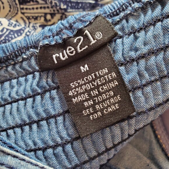 Rue 21 Junior's Jean and Pattern Dress - Picture 5 of 5